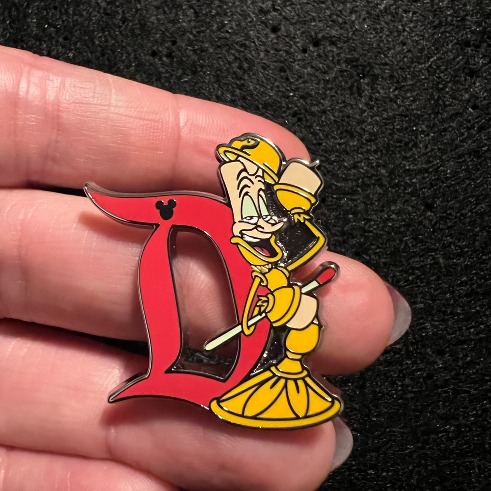 Disney hidden Mickey wave A Lumineer Red and Yellow Enamel D  Pin